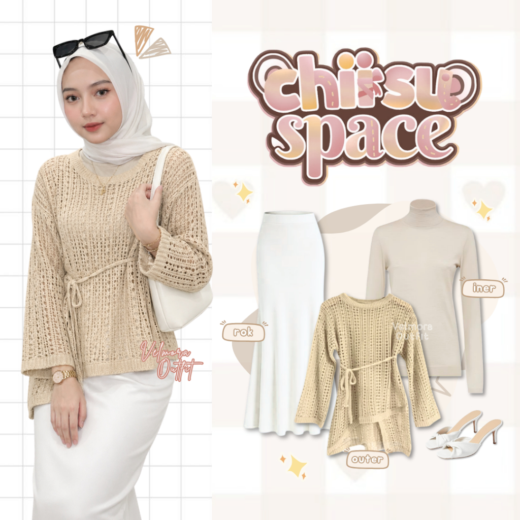 Baju Wanita Kekinian ( Outer Pantai, Manset, Rok Duyung ) Outfit Pantai Wanita Hijab - VO27