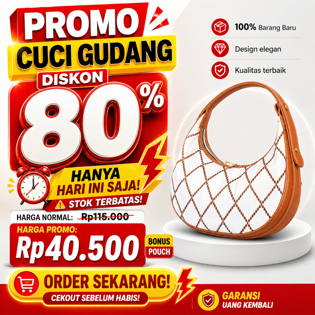 hi.bags Tas Bahu Wanita Tas Selempang MOCCI Tas Jinjing Wanita Kekinian Moonbag Wanita Ootd