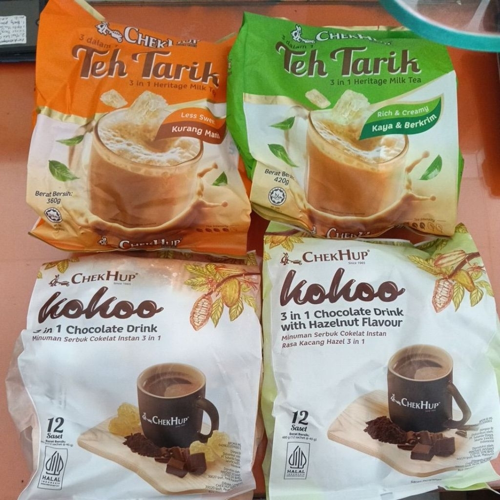 Chek Hup /Teh Tarik Kokoo 3in1 Hot Chocolate Drink ChekHup Kokoo Hazelnut 3 in 1