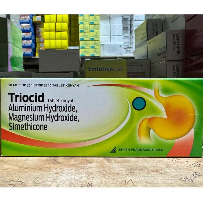 TRIOCID 1 Strip 10 tablet Tablet Kunyah| Triocid Tablet & Sirup 60 ml
