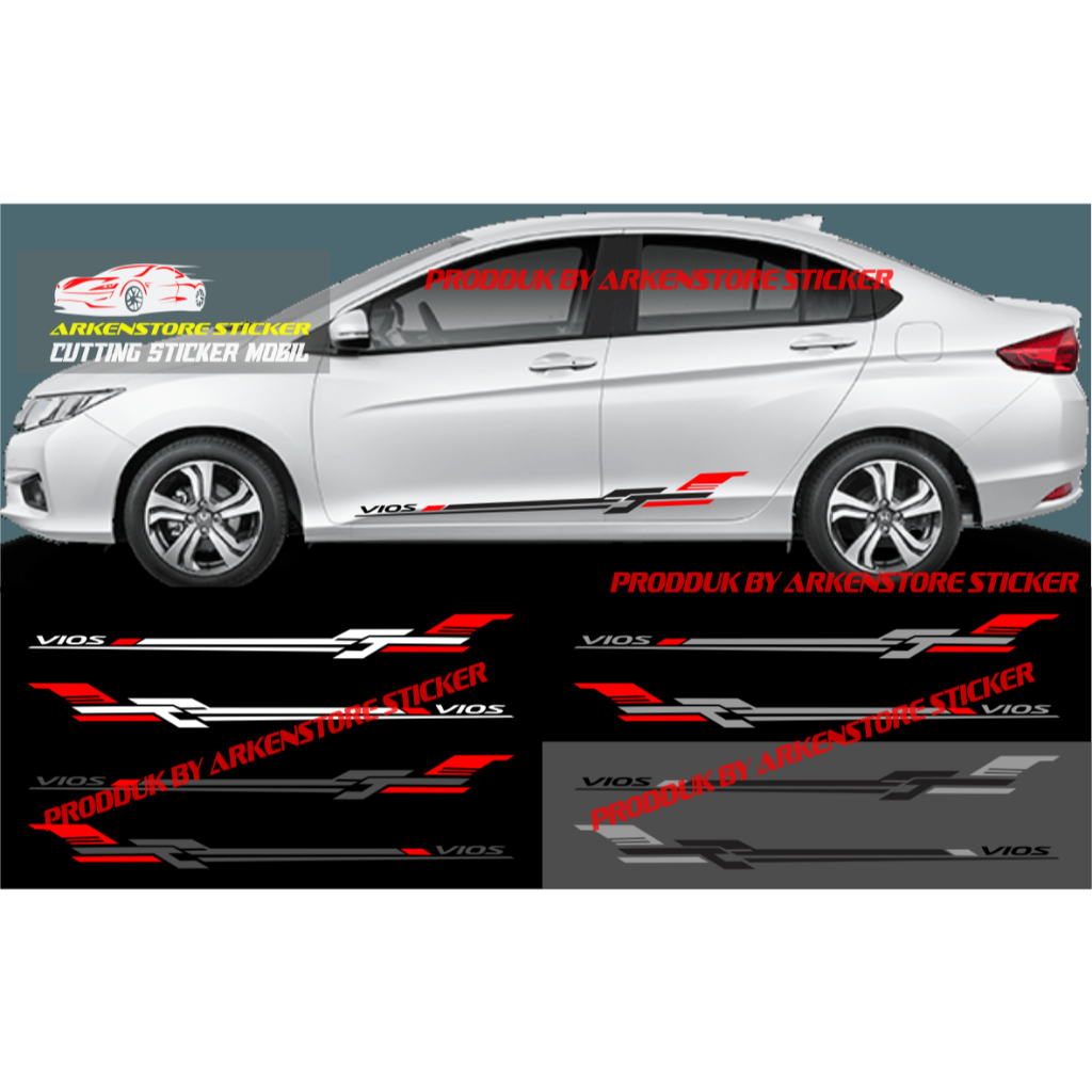 Stiker mobil vios sticker cutting stiker list sporty mobil vios vios