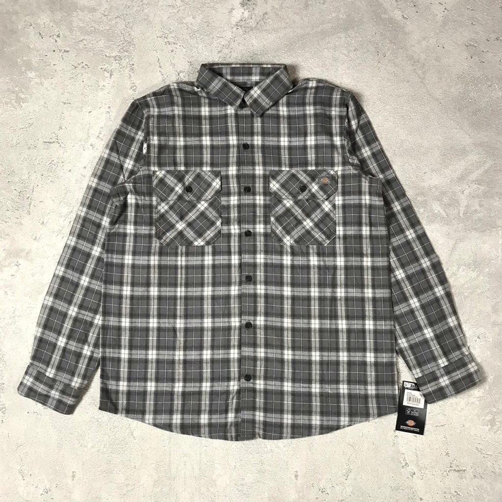 Dickies Flannel Workshirt Sky Grey