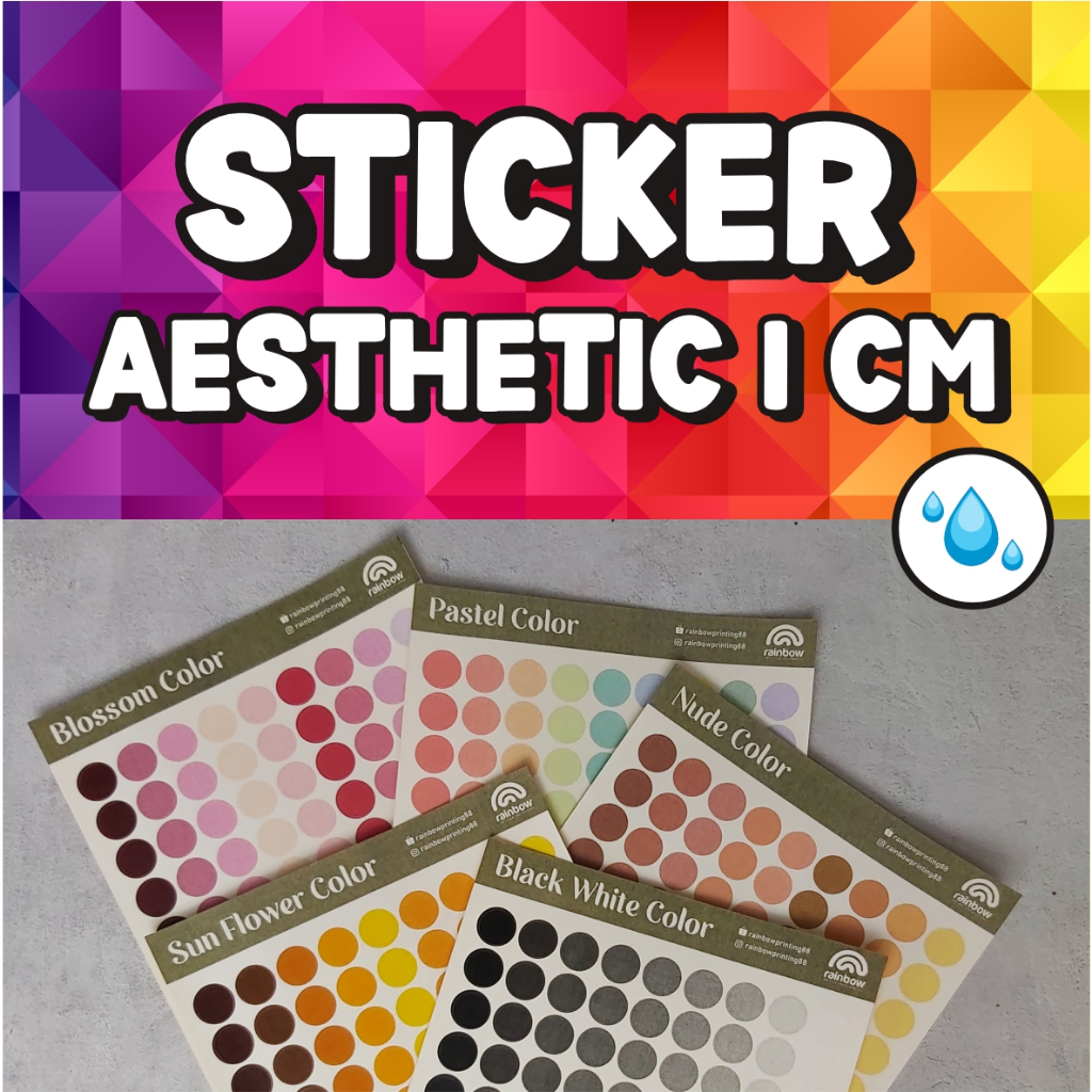 STICKER BULAT/DOT ROUND/ STICKER DECO AESTHETIC 1 CM