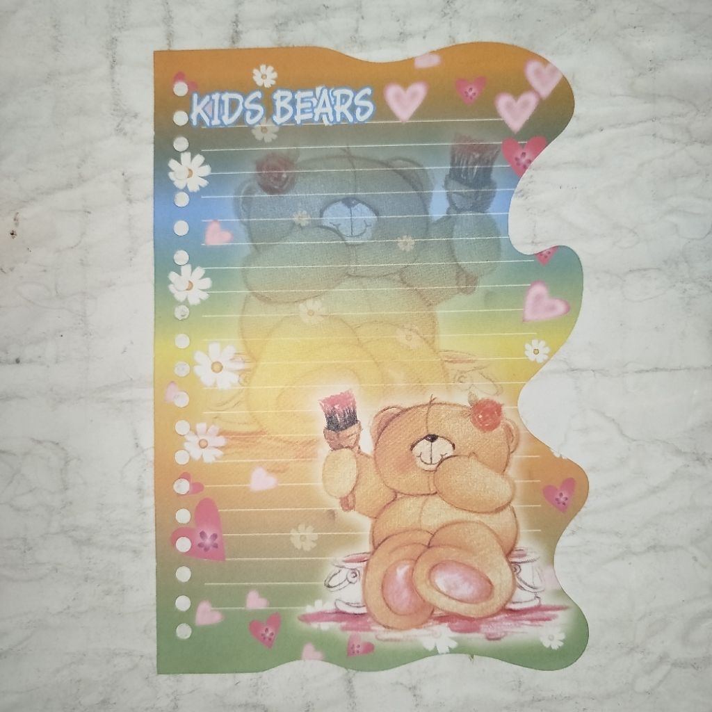 kertas binder forever love kids bear preloved