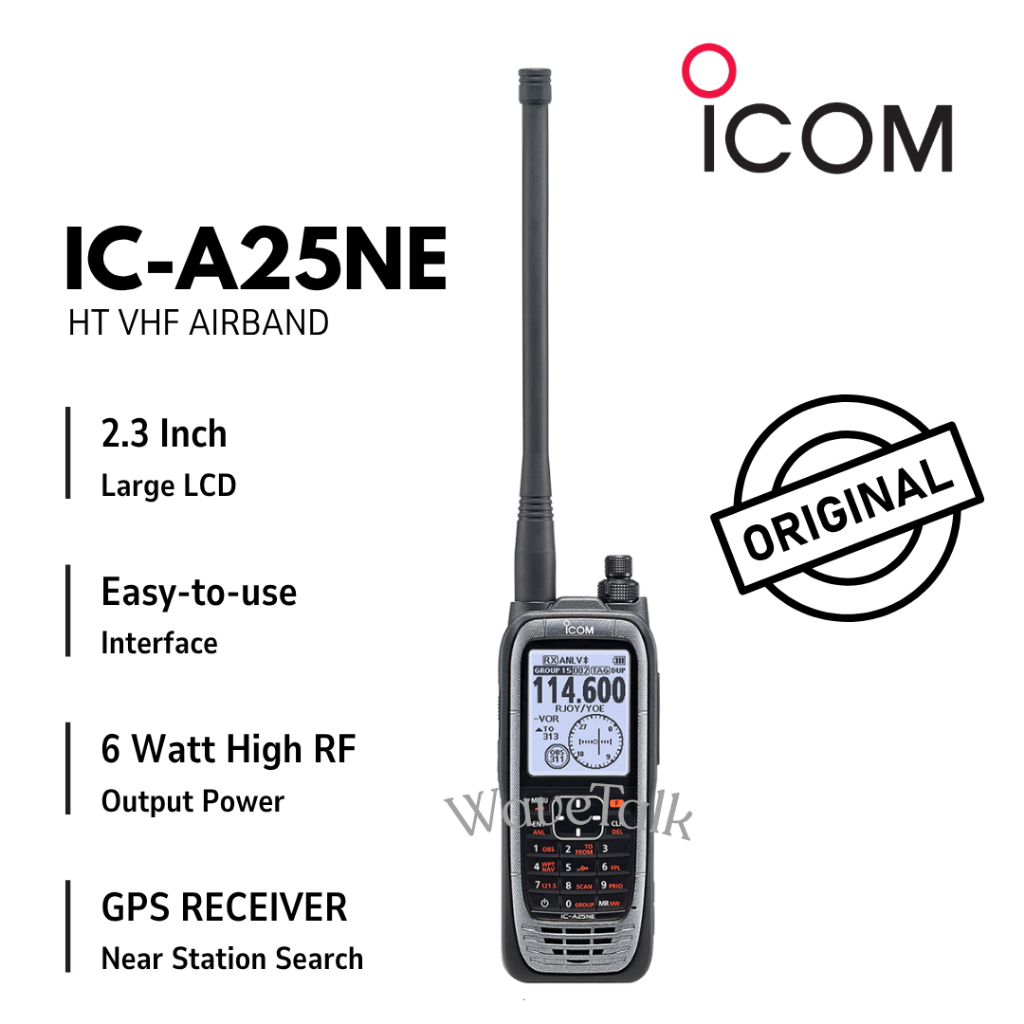 HT ICOM IC-A25NE/ICOM IC A25NE / IC A25NE HT VHF AIRBAND 100% ORIGINAL & BARU GARANSI 1 TAHUN