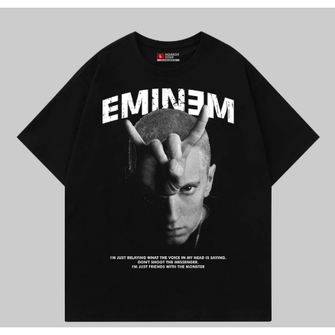 T-Shirt EMINEM bootleg Black Unisex - Kaos Band eminem Hitam Unisex S-4XL