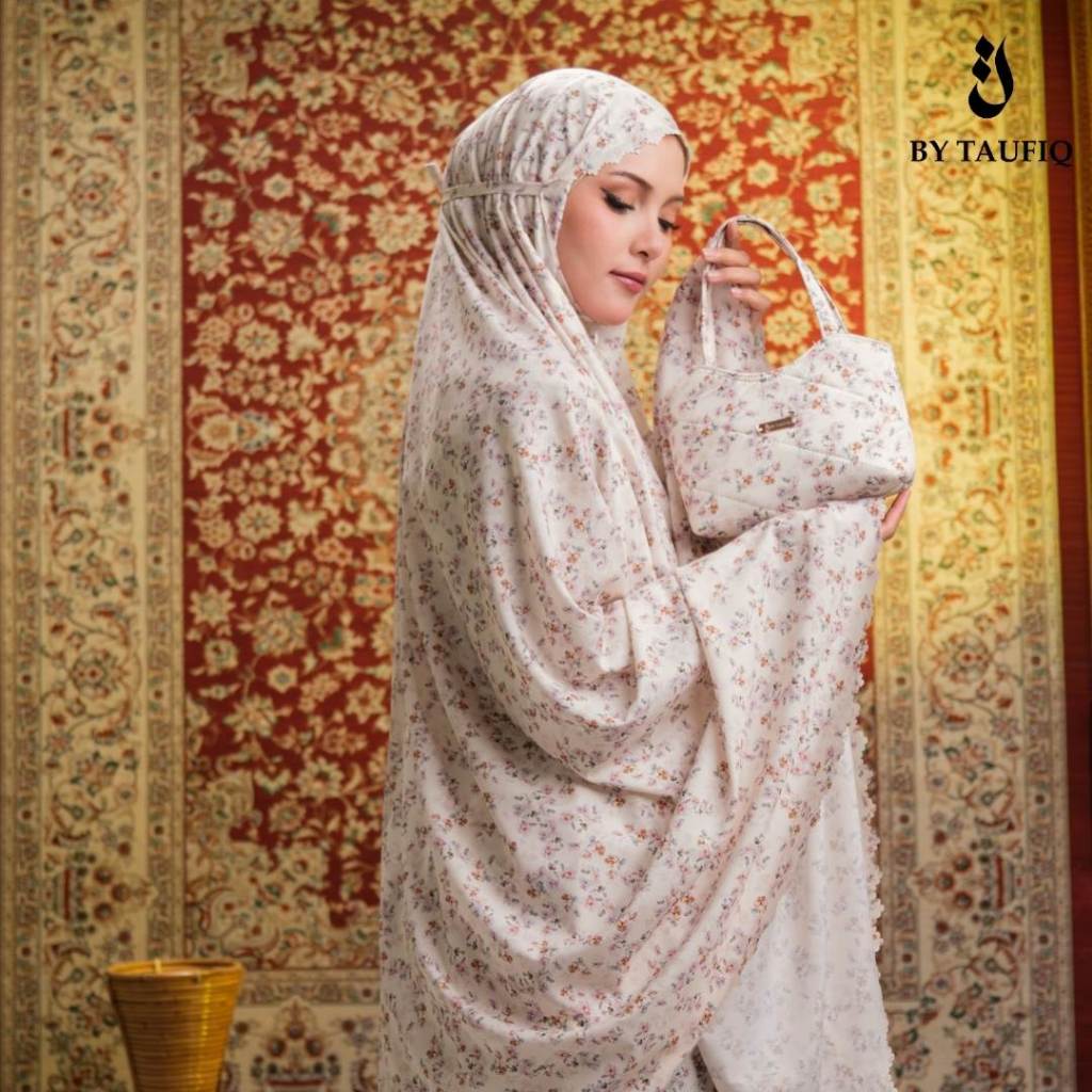 Mukena Silk Motif Premium Luxury | Halus Adem Elegant | Mukena Dewasa Jumbo Travel Eksklusif Anti Ku