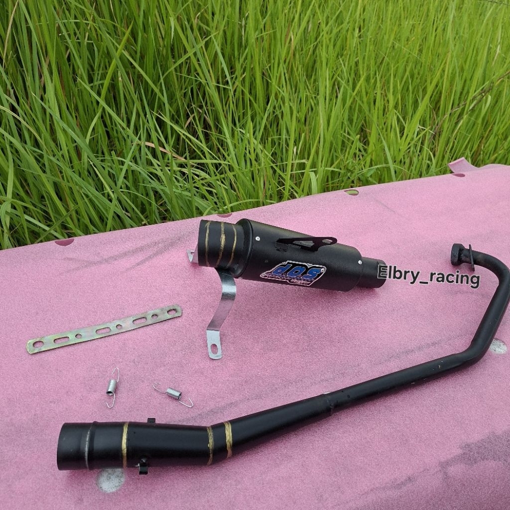 Knalpot racing DOS FULL HITAM Jupiter mx 135 new,jupiter mx old,Satria fu 150