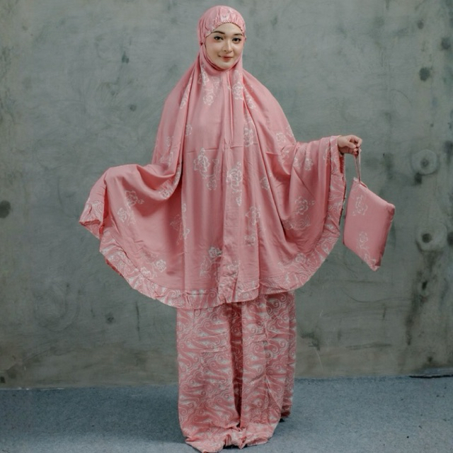 MukenaQonita | Mukena Batik Series | Mukena Adem dan Ringan | Ukuran Jumbo | Free Pouch Cantik | Bah