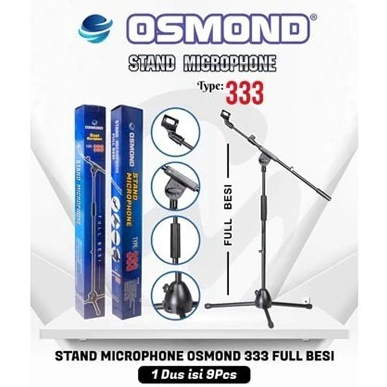 Osmond Stand Mic Osmond 333 FULL BESI Original TINGGI Super Awet Stand Mic Panjang Mic Vocal