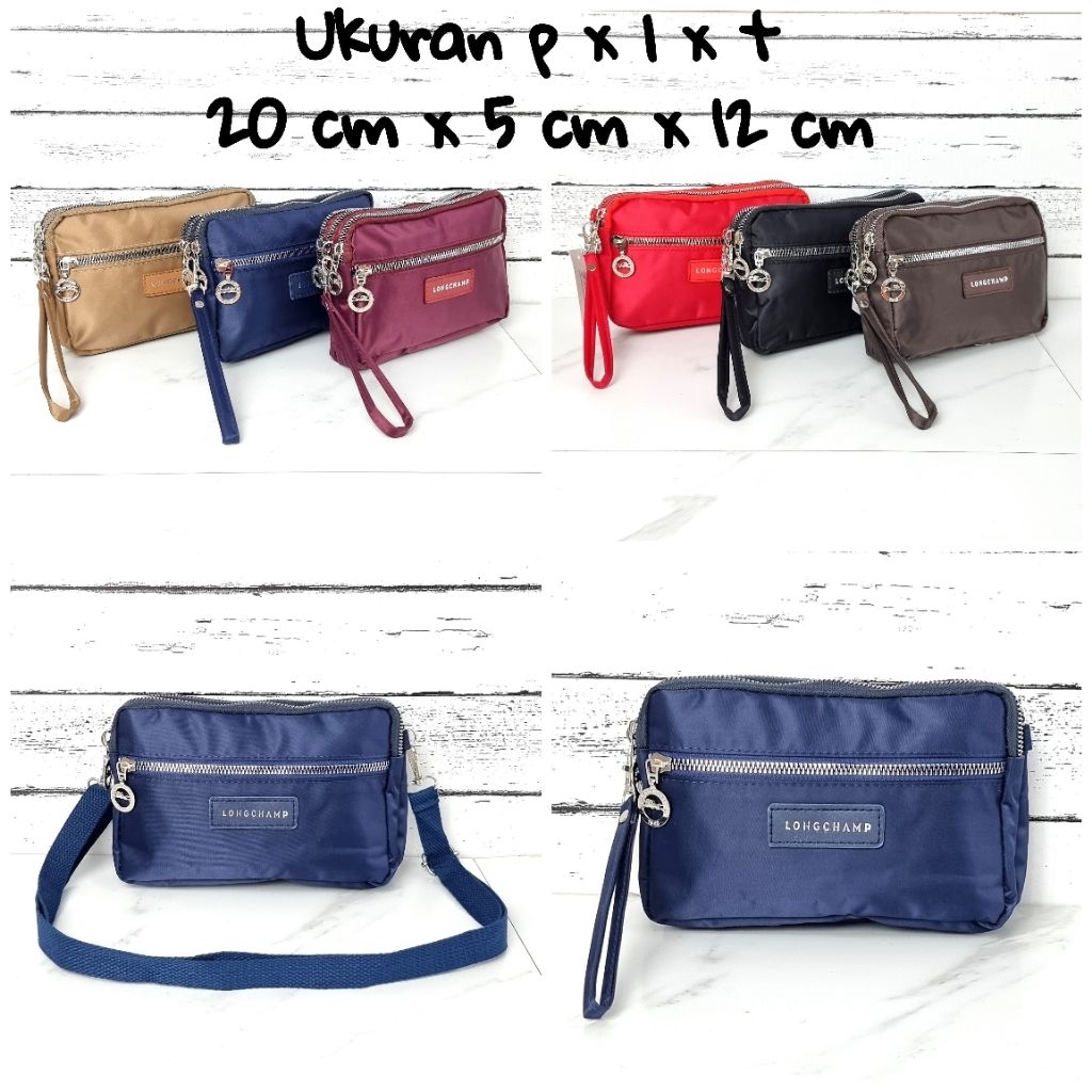 Dompet Tas Selempang Wanita 4 Ruang / Res / 2 Fungsi /Tali Pendek + Tali Selempang #0178 HE