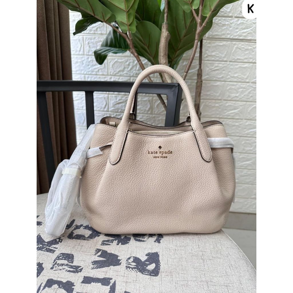 ks hand/crossbody bag dumpling small light sand beige cream k