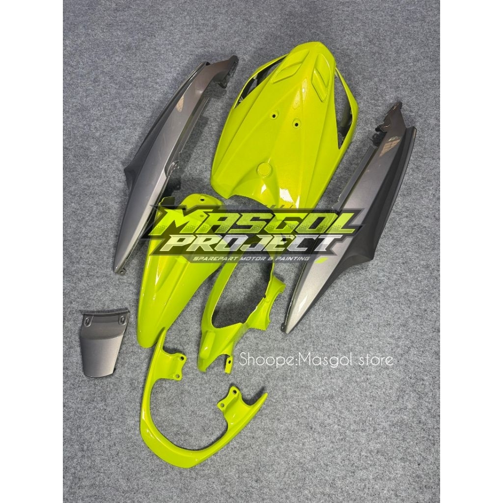 Full body halus yamaha Mio sporty Vietnam style Kuning syabilo x grey