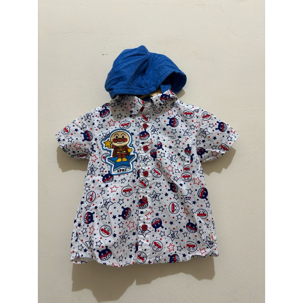baju kemeja baju kerah baju kemeja kupluk anak anpanman