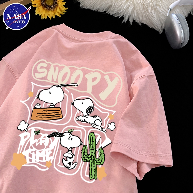 NASA Kaos Wanita Oversize Snoopy loves playing Style baju atasan wanita terbaru | Kaos baju Wanita H