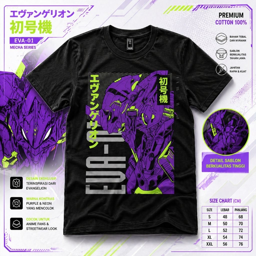Premium T-shirt Streetwear Evangelion