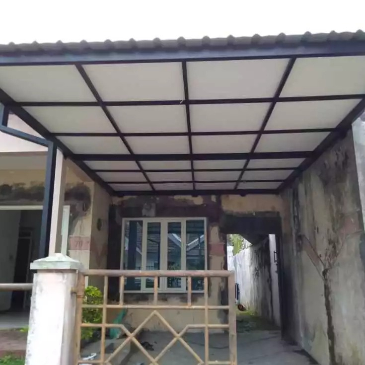 Kanopi Baja Ringan Carport Mobil Alderon RS Single Double Hitam Putih