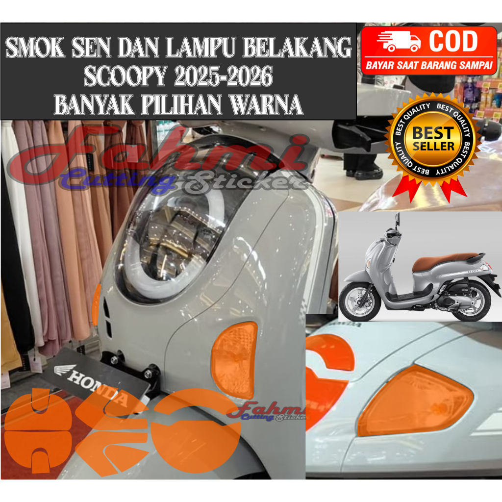 STIKER SEN DAN LAMPU BELAKANG SCOOPY 2025/2026