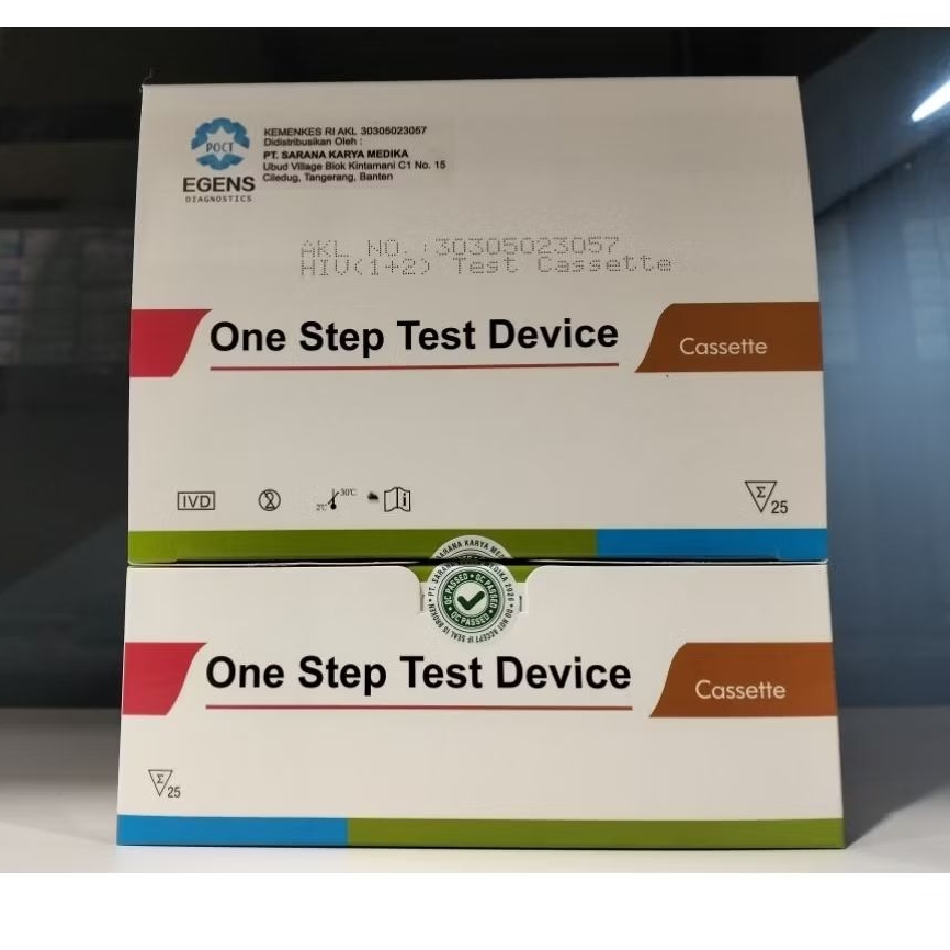 Alat rapit test HIV merek SR Egens isi 25test perbox