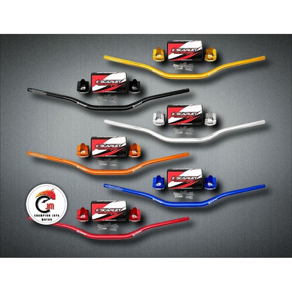 Stang Farbar Low Scarlet Racing KLX 150 Dtracker 150 CRF 150 WR155 Trail Tebal 5.8MM Plus Busa Kotak