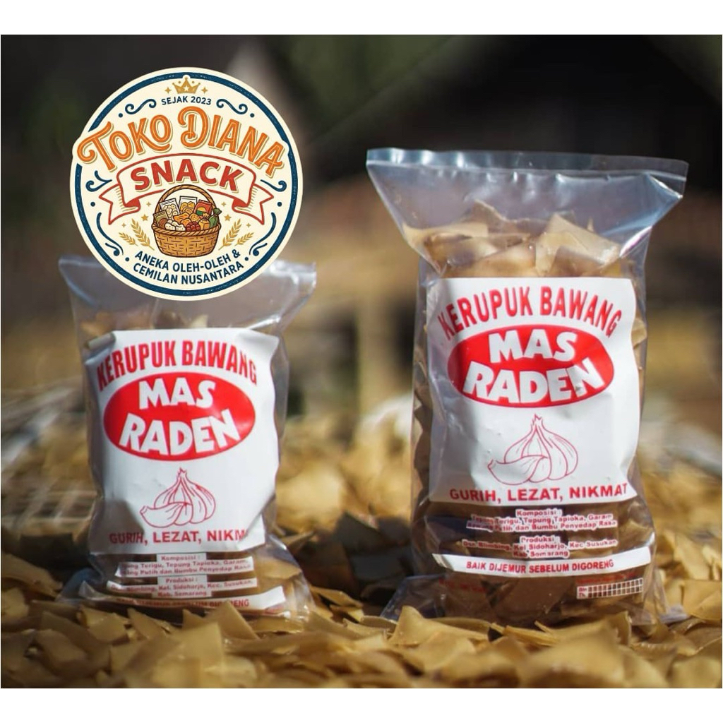 kerupuk bawang mas raden 250 gram kerupuk bawang mas raden 500 gram