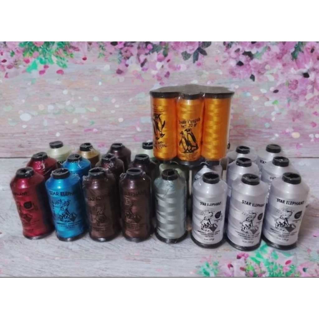 benang bordir rayon star elephant  (120/2) 150gr