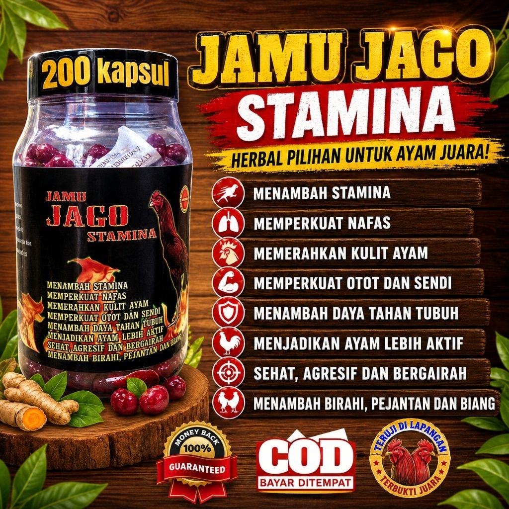 jamu ayam bangkok jago stamina 200 kapsul