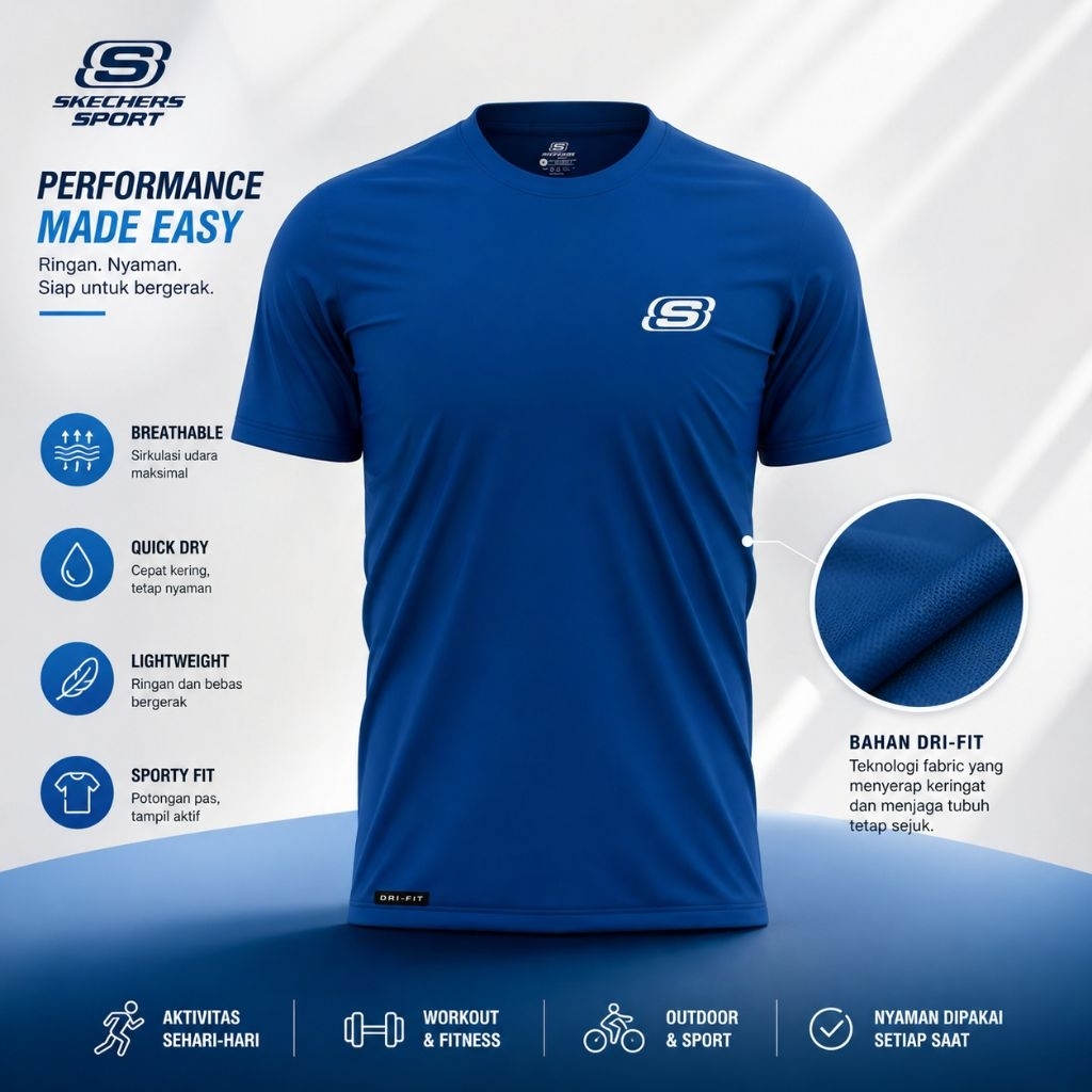 Kaos Olahraga Premium Unisex Gym Runing