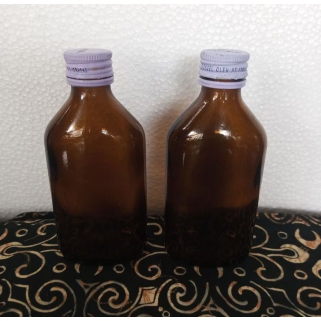 botol gepeng 100ml( coklat )
