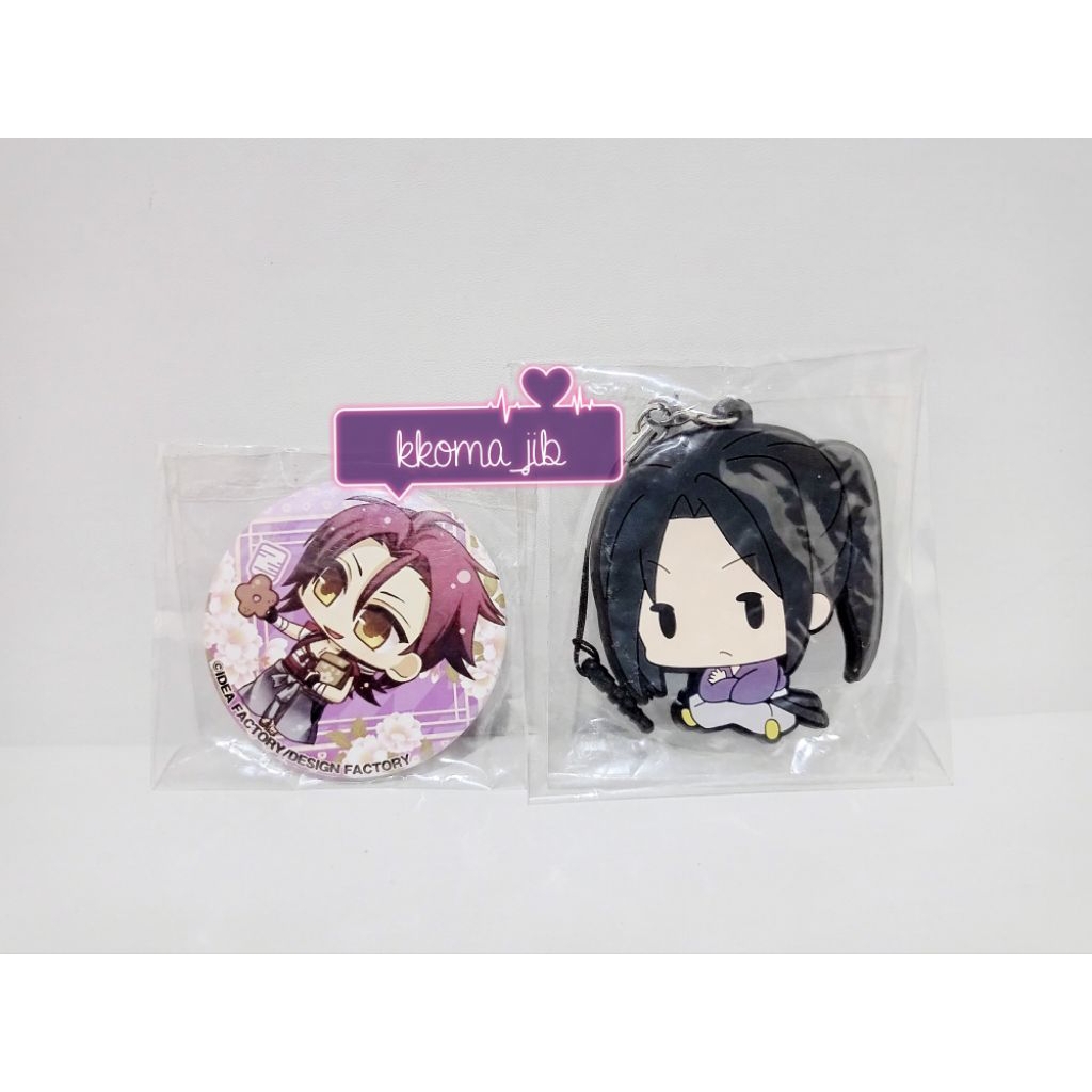 Hakuoki Mix Merch Sanosuke Harada Pin Badge Hijikata Toshizo Rubber Strap