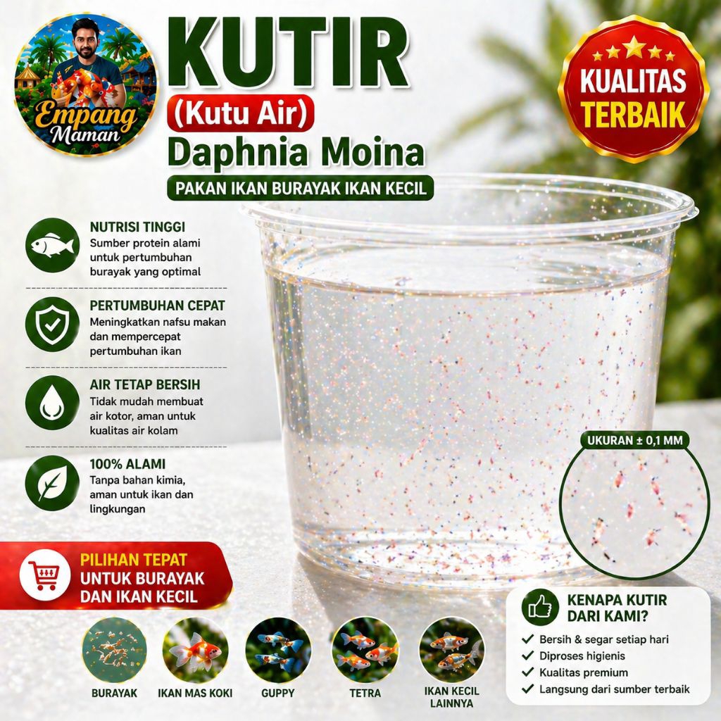 KUTU AIR KUTIR Pakan Ikan Cupang dan anakan Ikan Hias Ikan konsumsi