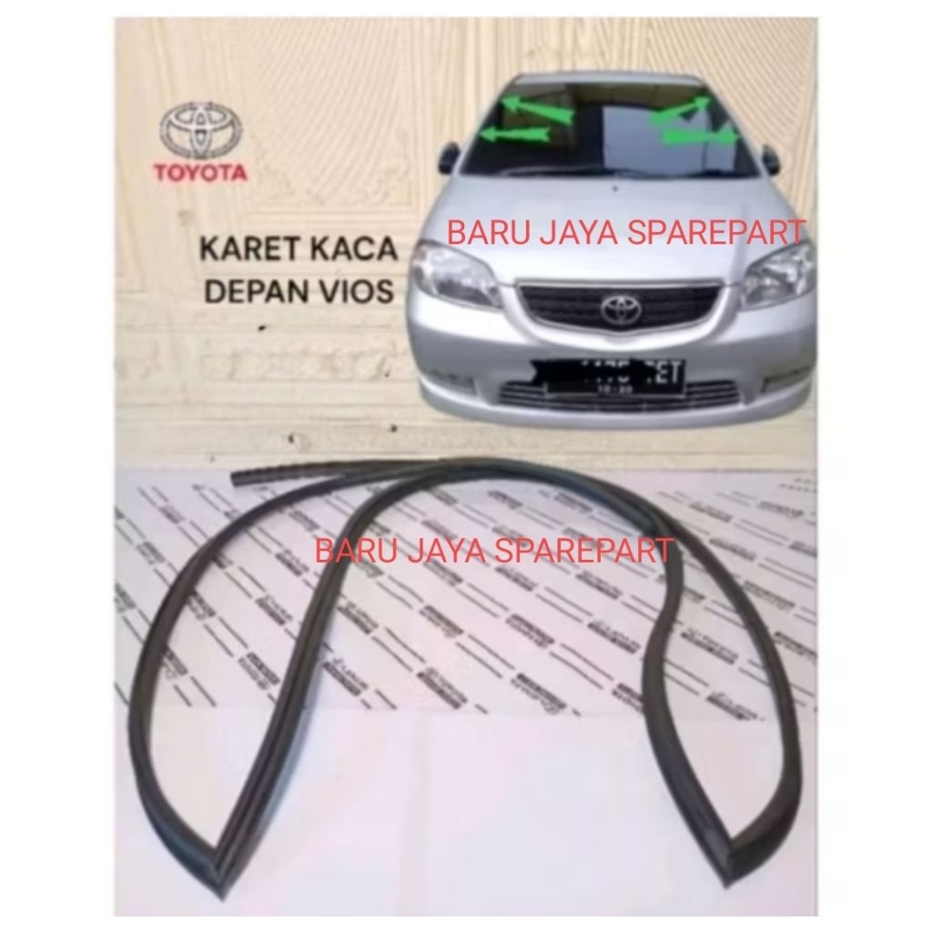 KARET KACA DEPAN BESAR TOYOTA VIOS GEN 1 GEN 2 GEN 3 ORIGINAL