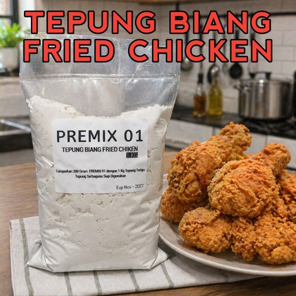 Tepung Biang Fried Chiken 1kg Premix 01