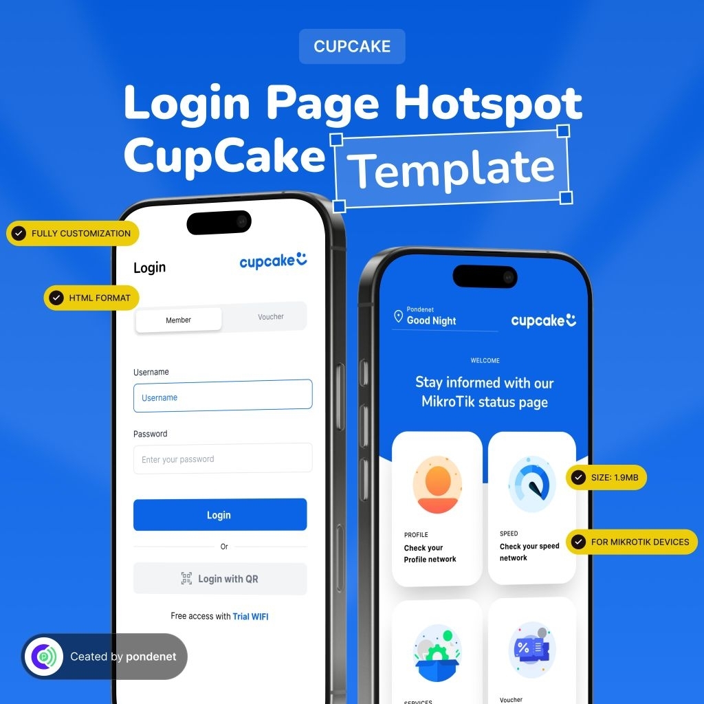 Login page hotspot cupcake