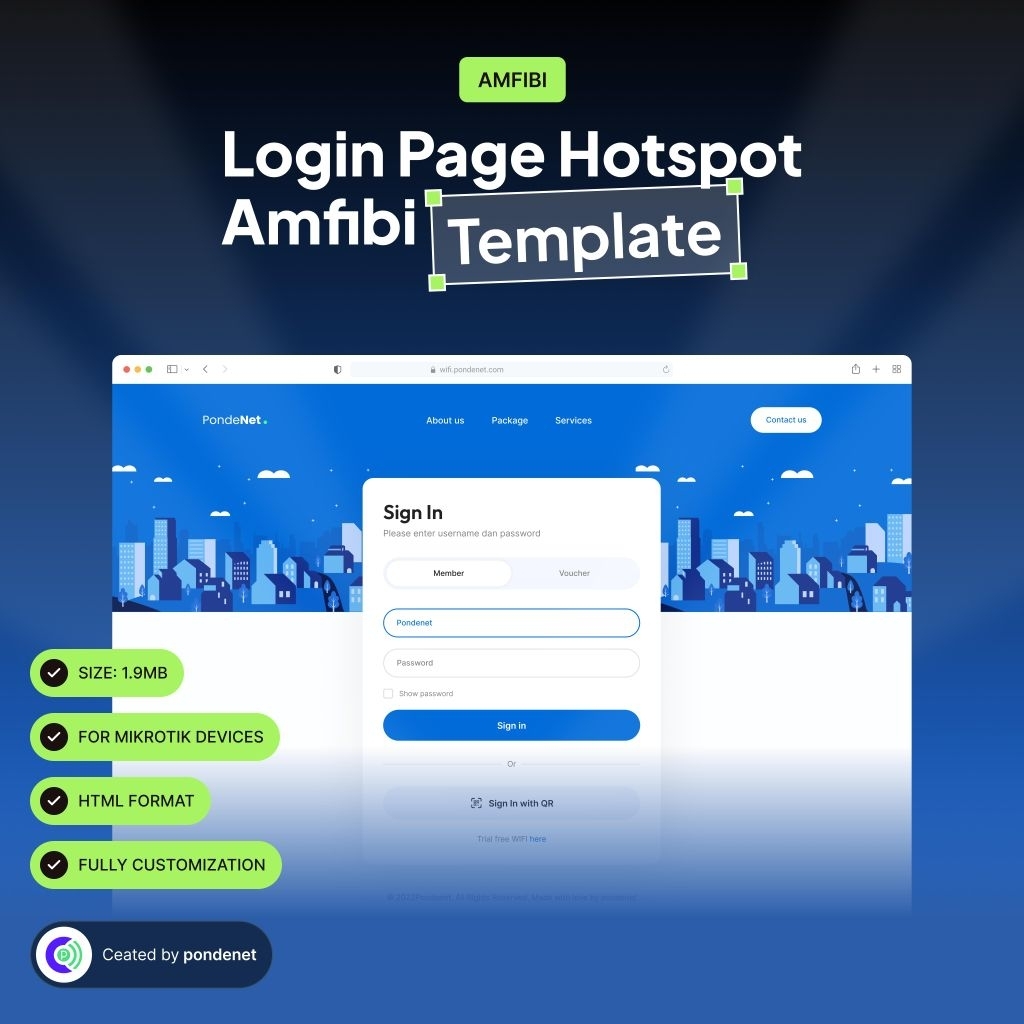 login page hotspot amfibi