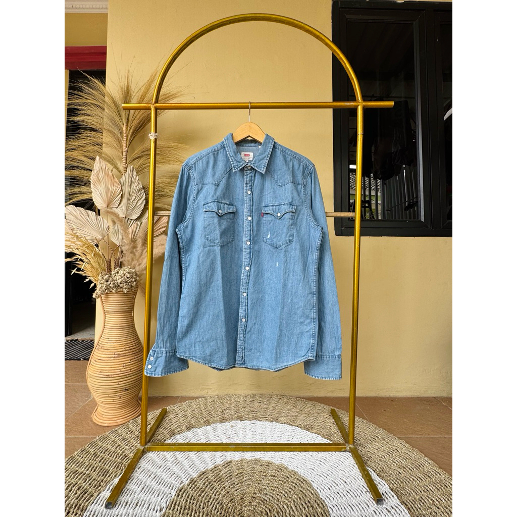 KEMEJA DENIM LEVIS M ORIGINAL (KANCING BATU)