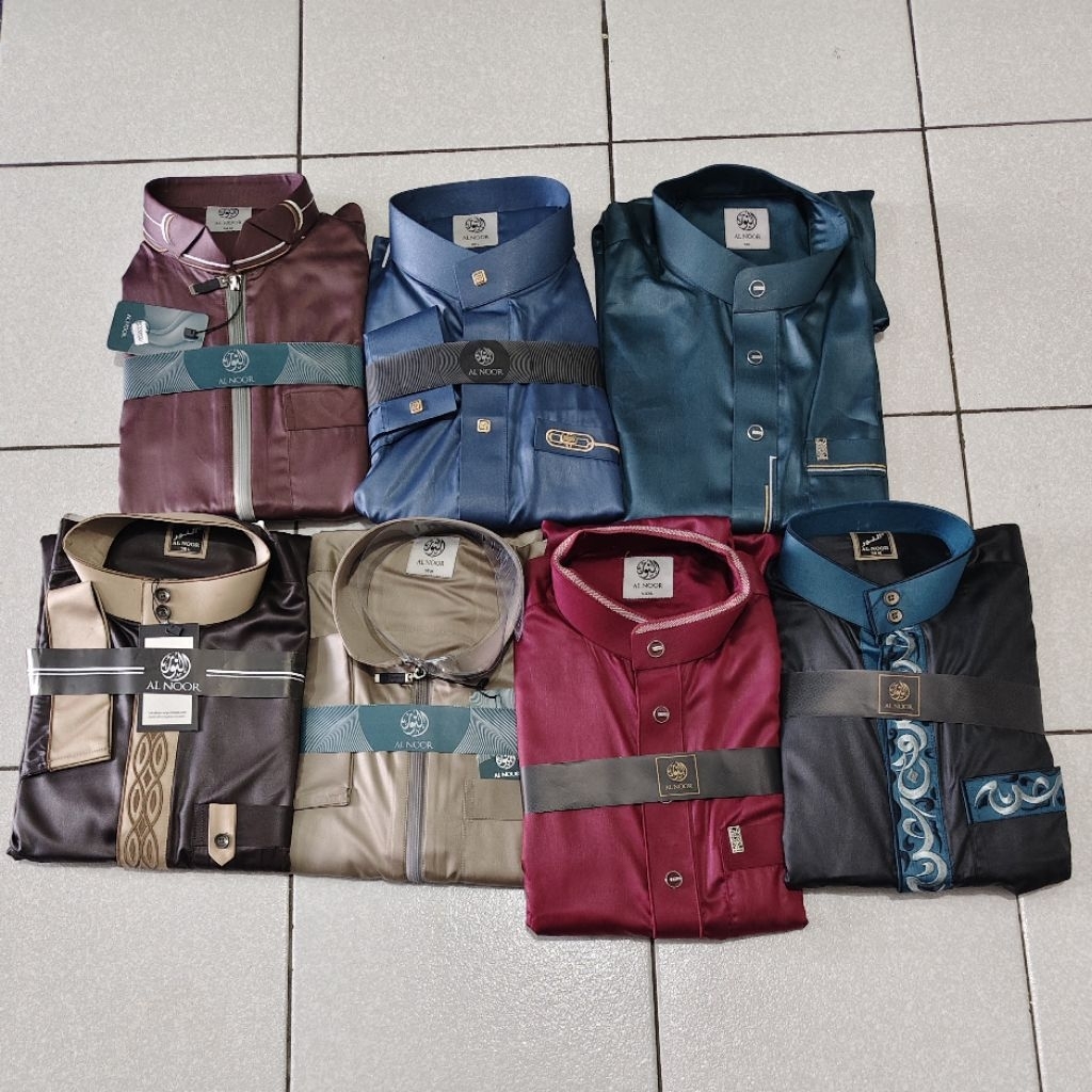 Jubah Alnoor Polyester Bordir All Varian - Gamis Pria An Noor Premium Bordir Polyester Korea