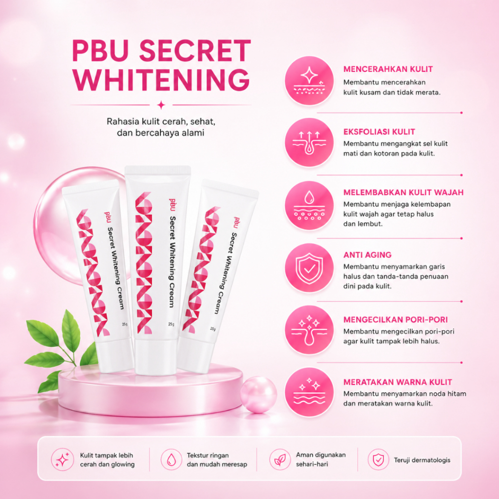 PBU SECRET WHITENING | CREAM WHITENING | DRJO SKINCARE