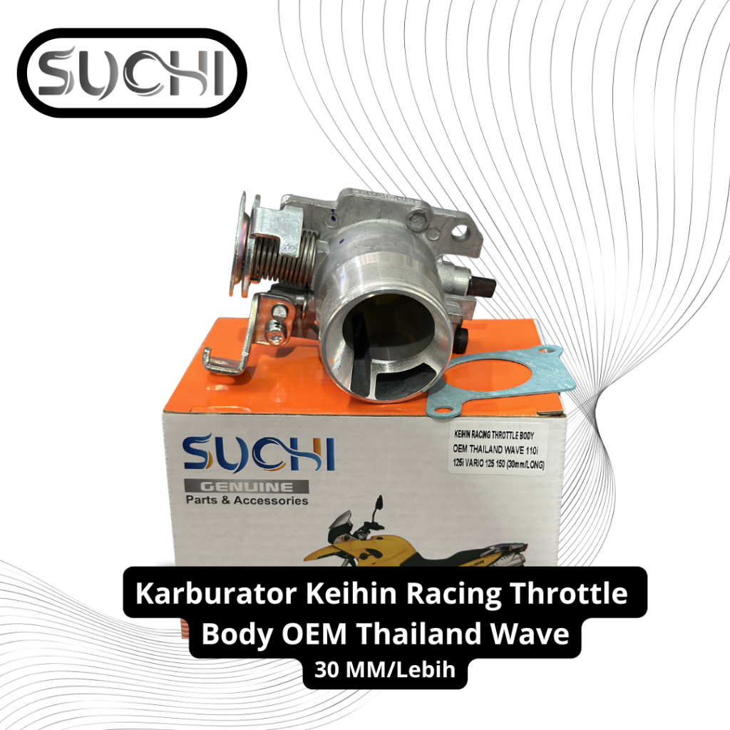 Karburator Keihin Racing Throttle Body OEM Thailand Wave 110i, 125i, Vario 125  150 (30mm/Long, 25, 