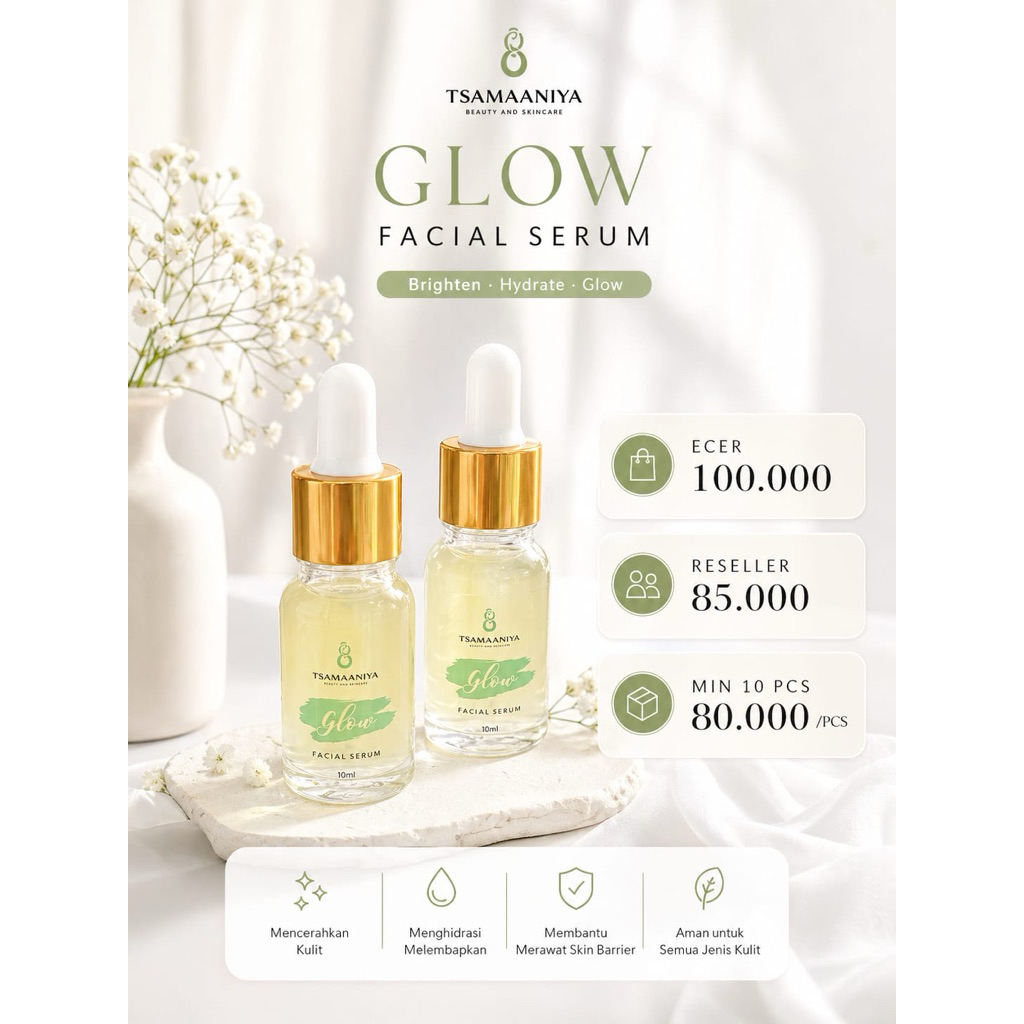 Tsamaaniya Serum Wajah Glowing Anti Flek Ampuh menghilangkan Flek di wajah