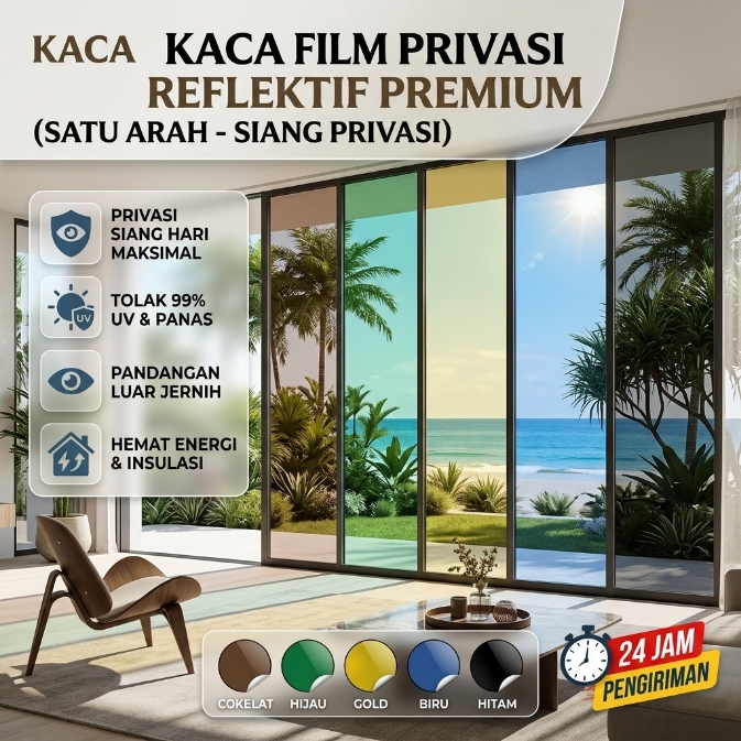Stiker Kaca Film Riben Hitam Jendela Rumah Gedung Kantor Sunblast Mobil Sticker Hitam Anti Panas UV
