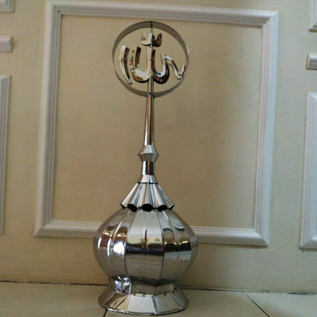 kubah masjid 30cm bergaris stainless steel
