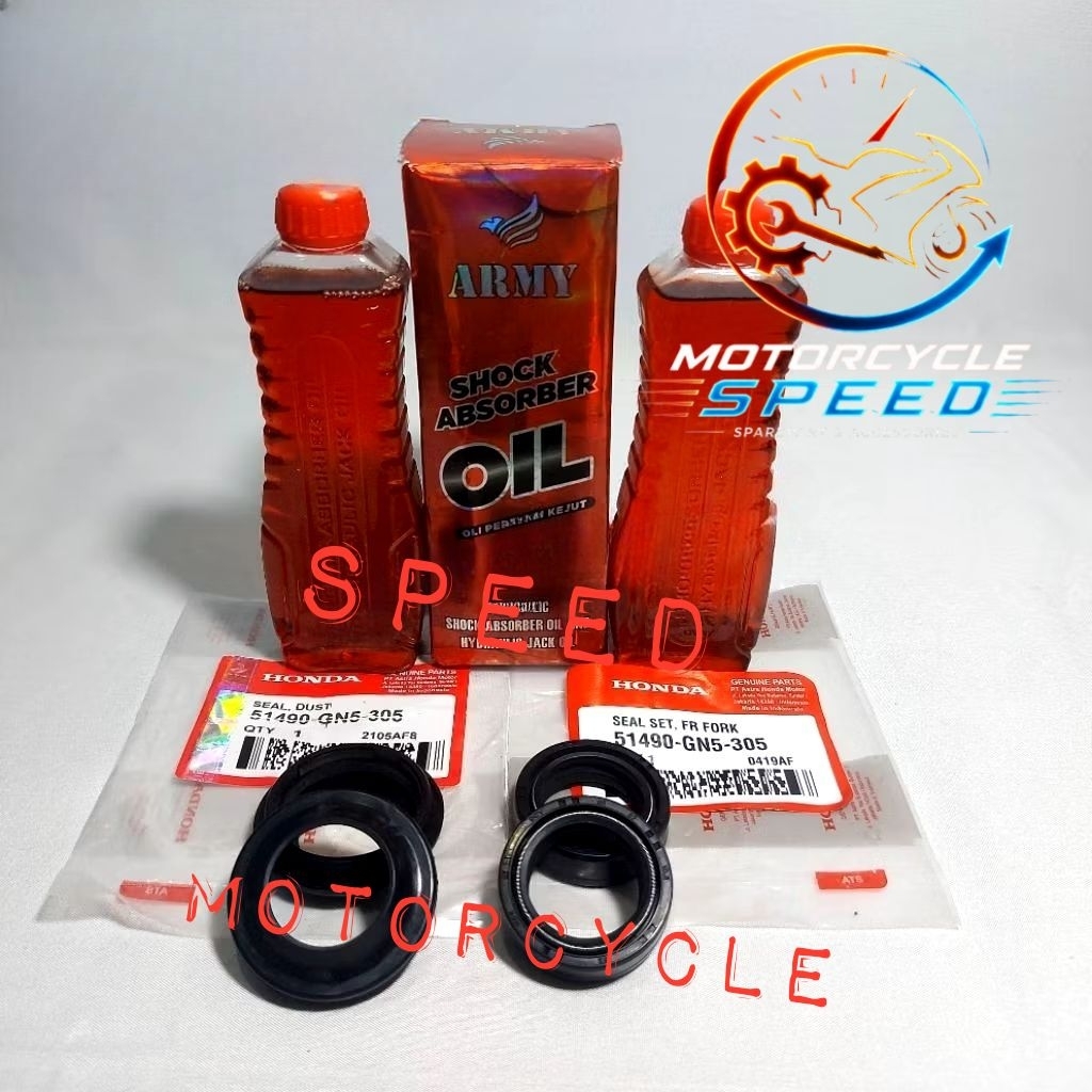 Seal Shock + Seal Abu + Oil Shock Depan Honda Grand, Beat, Vario Honda 51490-GN5-305