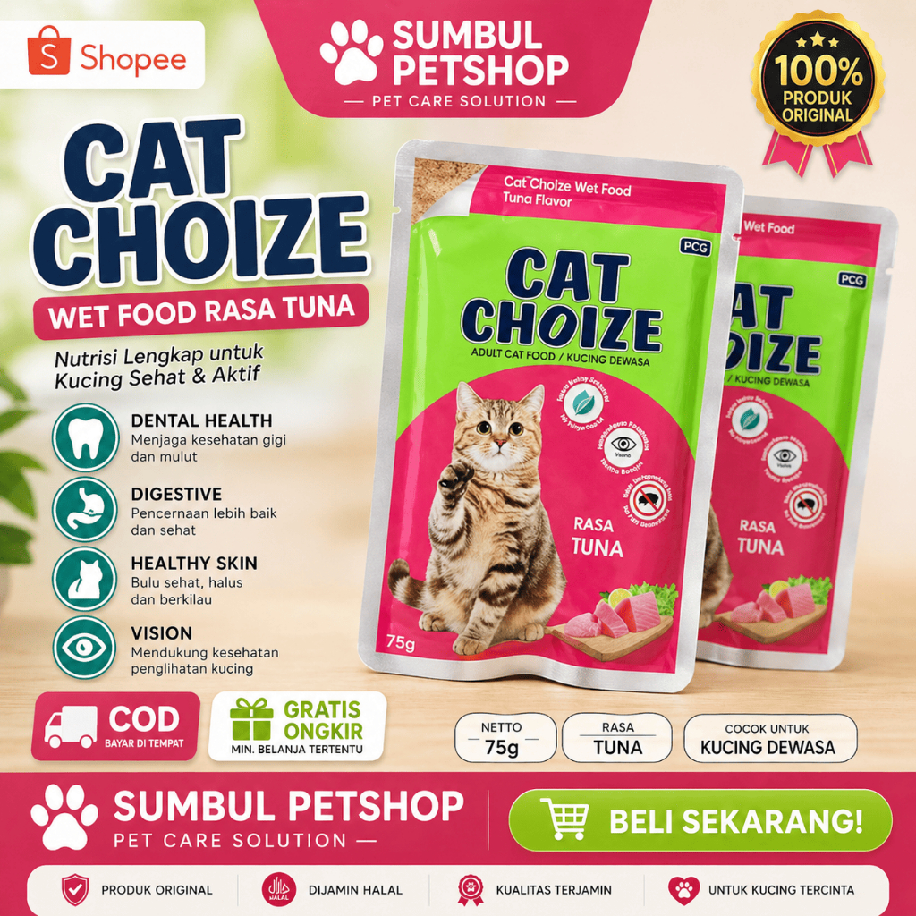 CAT CHOIZE Pouch 75 gr Makanan Kucing Cat Choice Wet Food
