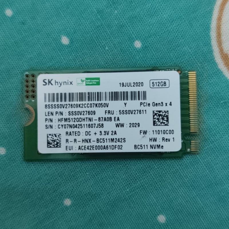 SSD NVME 512GB copotan laptop 99%