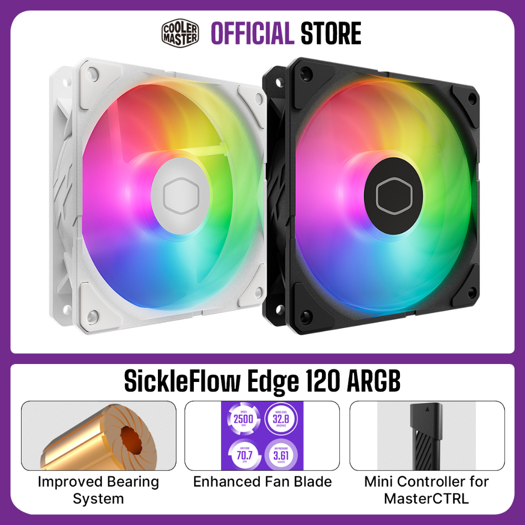 Cooler master SickleFlow Edge 120 ARGB Case Fan