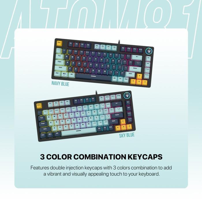 Fantech ATOM81 MK875V2 Gaming Keyboard - Mechanical MK875 V2 Atom 81 Mizu Edition