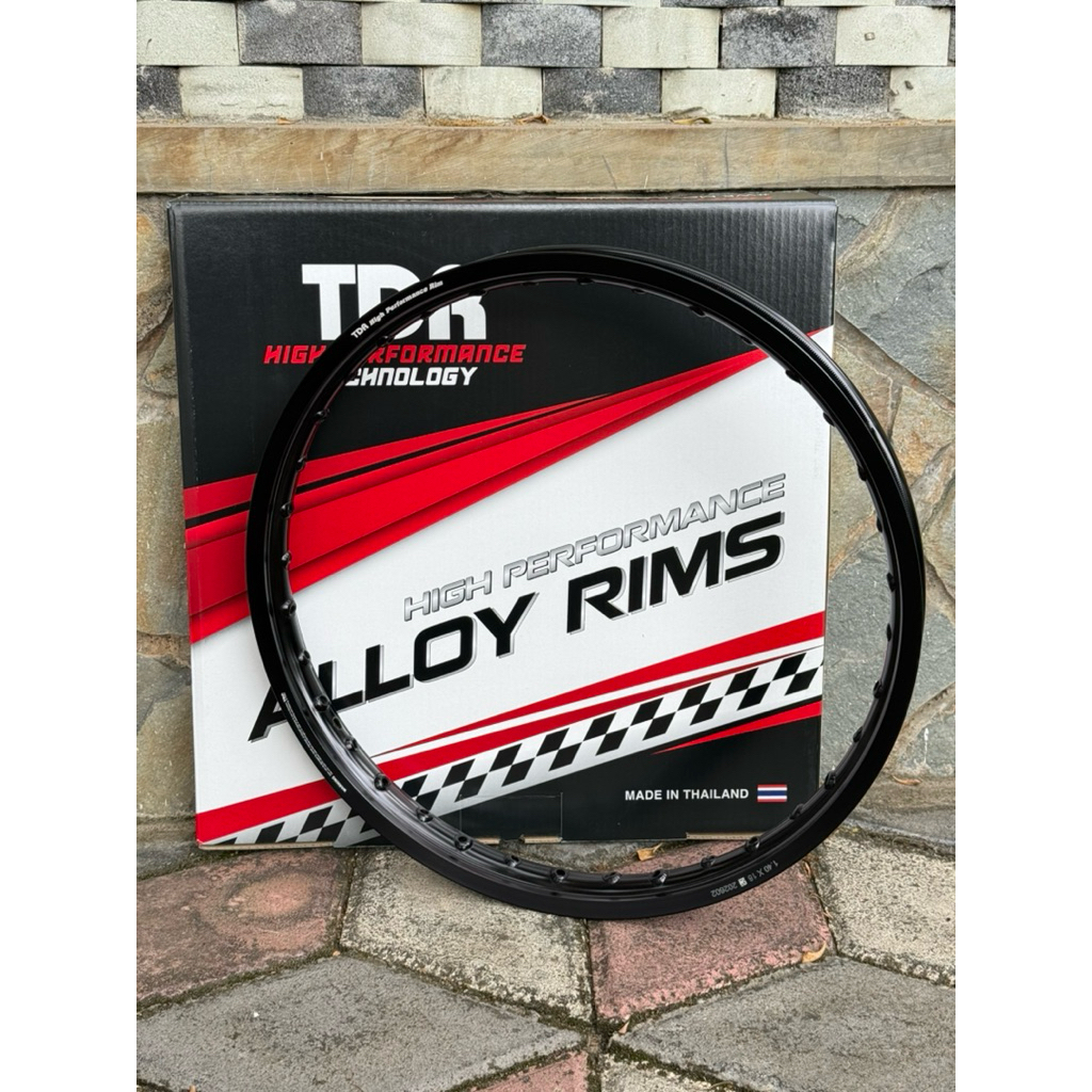 VELG TDR W HITAM GLOSSY RING 18 140 160 186
