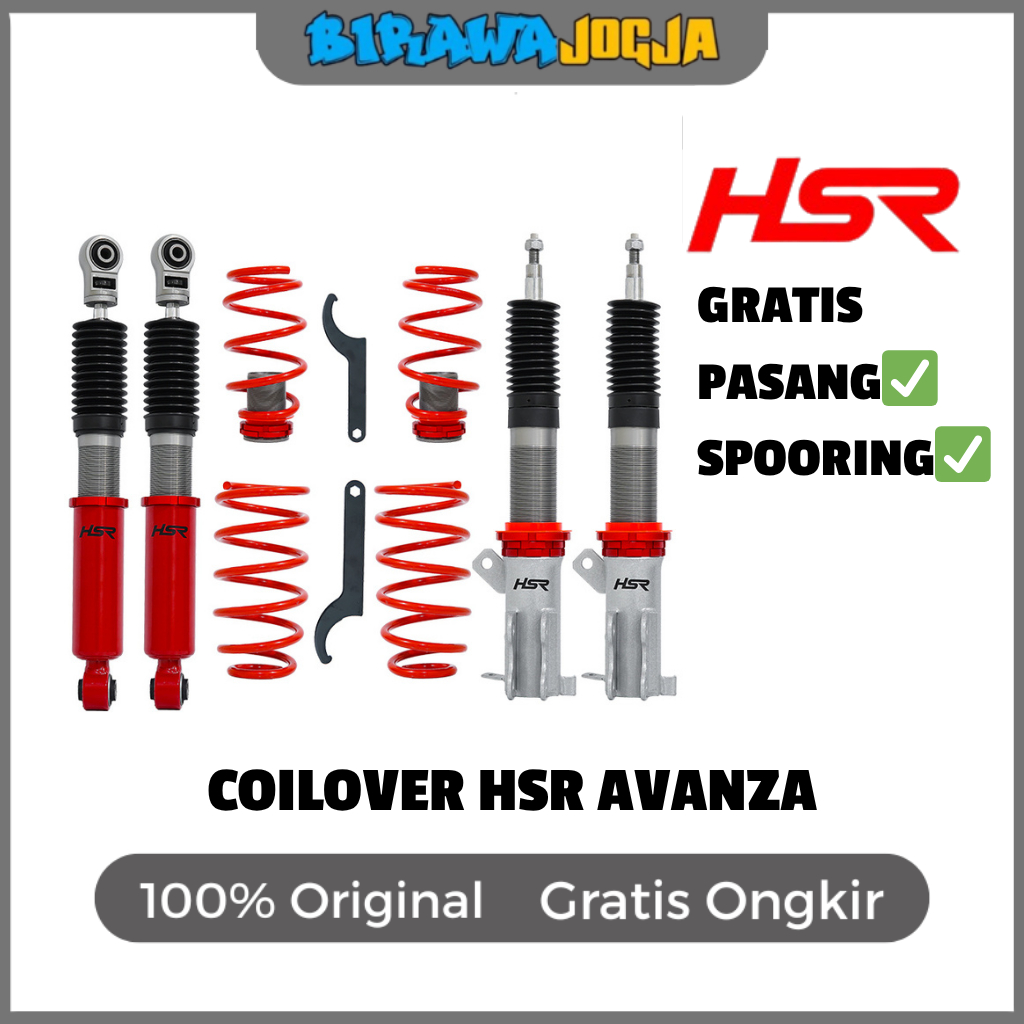 COILOVER ORIGINAL HSR UNTUK AVANZA XENIA DIBAWAH 2021 (GRATIS PASANG)