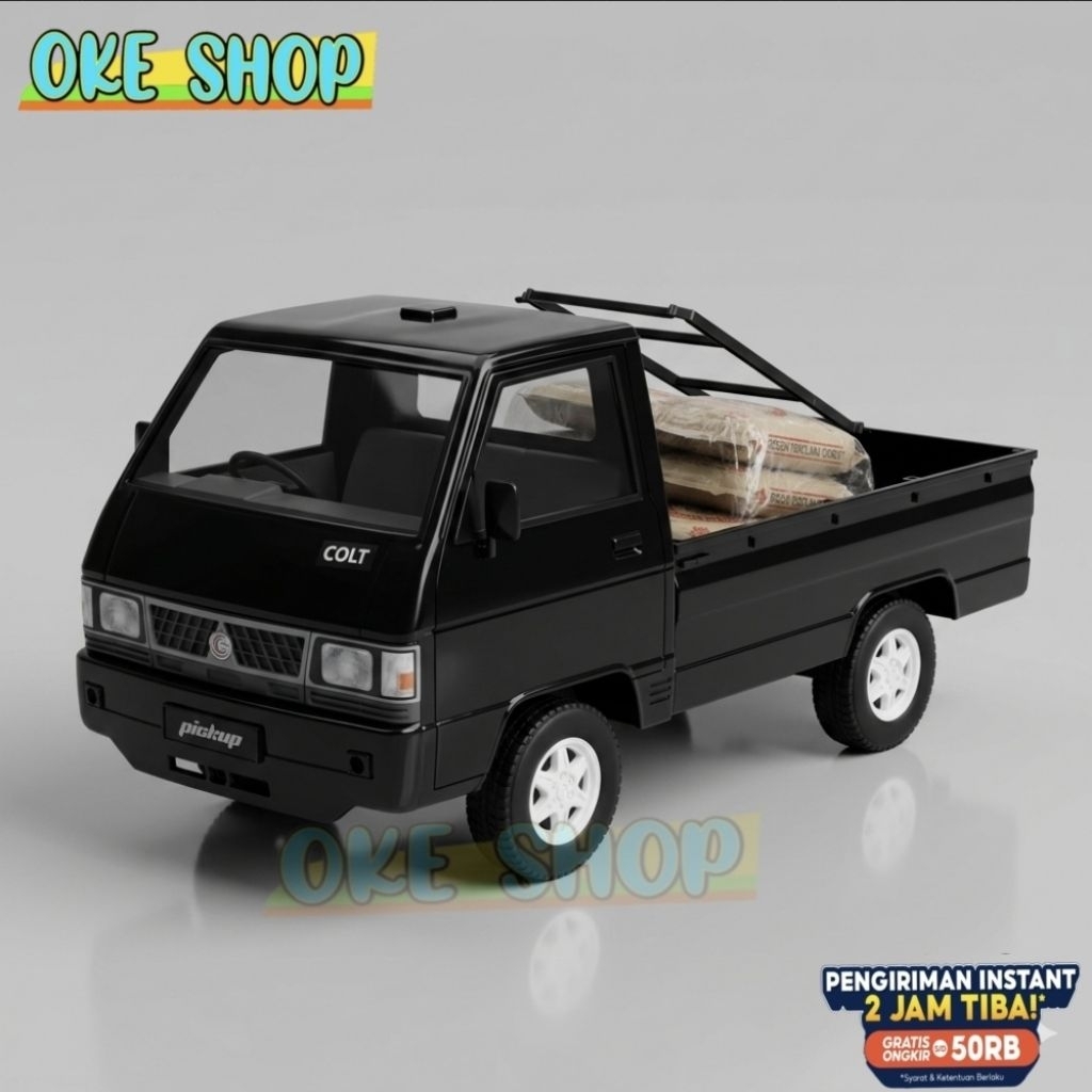 Mainan Mobil Mobilan Pickup Colt L300 Jumbo - Tarikan Tali Tanpa Baterai - DT 37 JSP